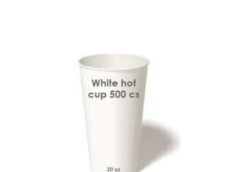 20oz white hot cup 500 cs