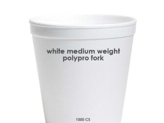 white medium weight polypro fork 1000 cs