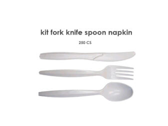 kit fork knife spoon napkin 250 cs