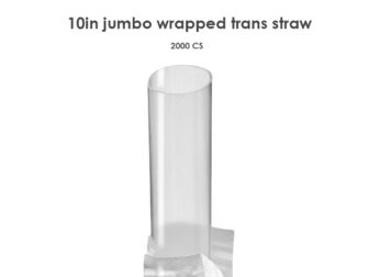 10in jumbo wrapped trans straw 2000 cs