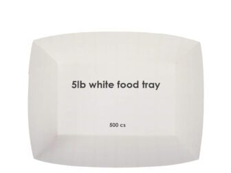 5lb white food tray 500 cs