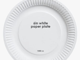 6in white paper plate 1000 cs