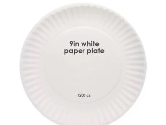 9in white paper plate 1200 cs