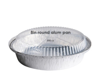 8in round alum pan 500 cs