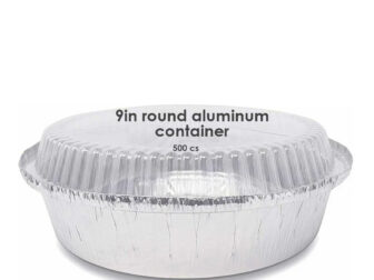 9in round aluminum container 500 cs