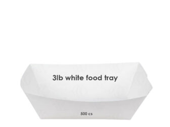 3lb white food tray 500 cs